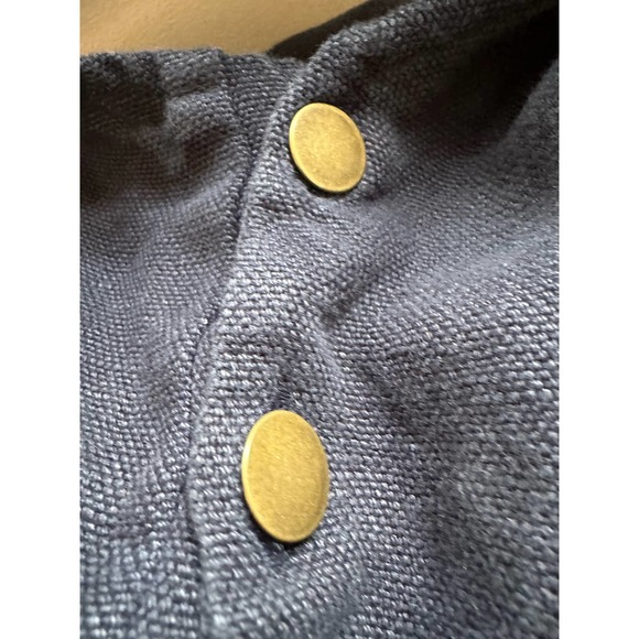 Matteo Los Angeles Pants Matteo Los Angeles Navy Blue Sanders Linen Oversized Overalls Sz